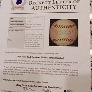 1961 World Series Ball